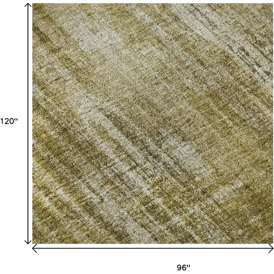 Brown And Ivory Striped Washable Area Rug With UV Protection Photo 8