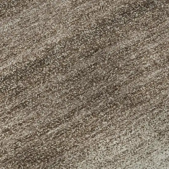 Brown And Ivory Striped Washable Area Rug With UV Protection Photo 9