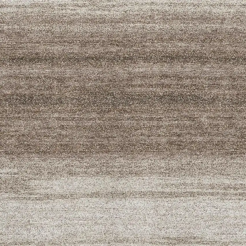 Brown And Ivory Striped Washable Area Rug With UV Protection Photo 2