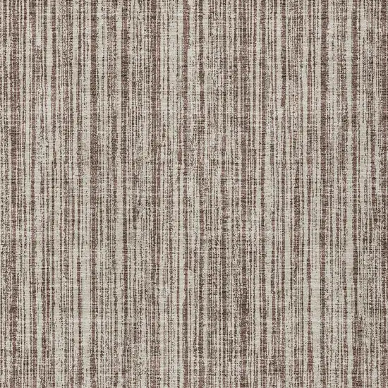 Brown And Ivory Striped Washable Indoor Outdoor Area Rug Photo 4