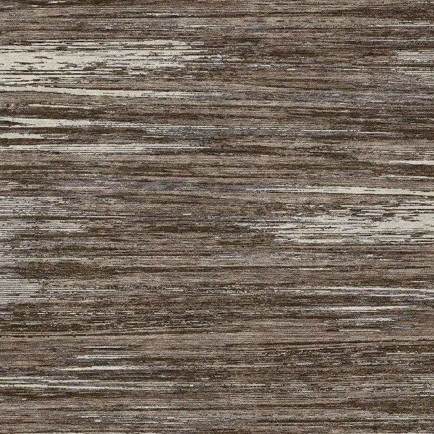 Brown And Ivory Striped Washable Indoor Outdoor Area Rug Photo 6