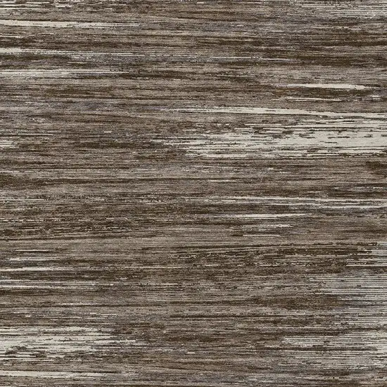 Brown And Ivory Striped Washable Indoor Outdoor Area Rug Photo 6