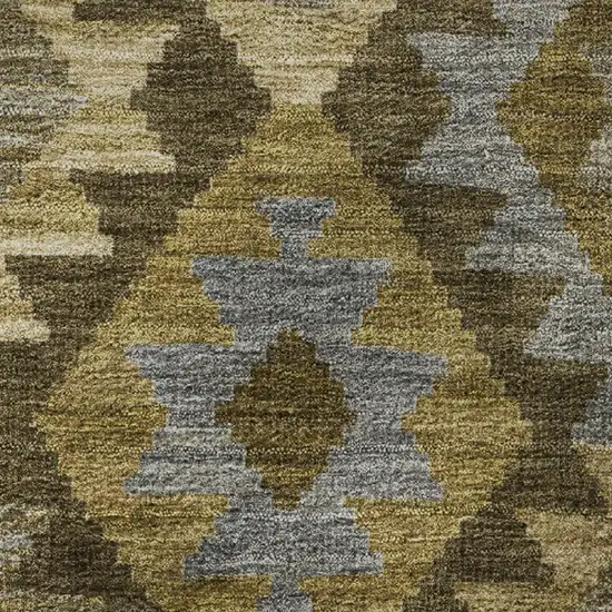 Brown And Ivory Tribal Washable Area Rug With UV Protection Photo 8