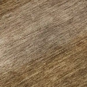 Photo of Brown And Khaki Striped Washable Area Rug With UV Protection