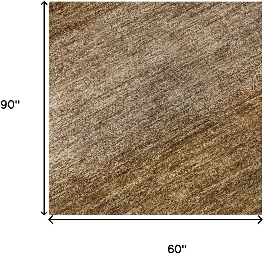 Brown And Khaki Striped Washable Area Rug With UV Protection Photo 8