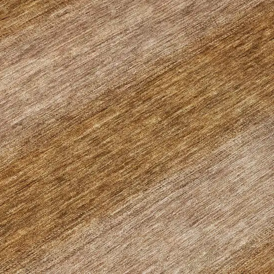 Brown And Khaki Striped Washable Indoor Outdoor Area Rug Photo 7