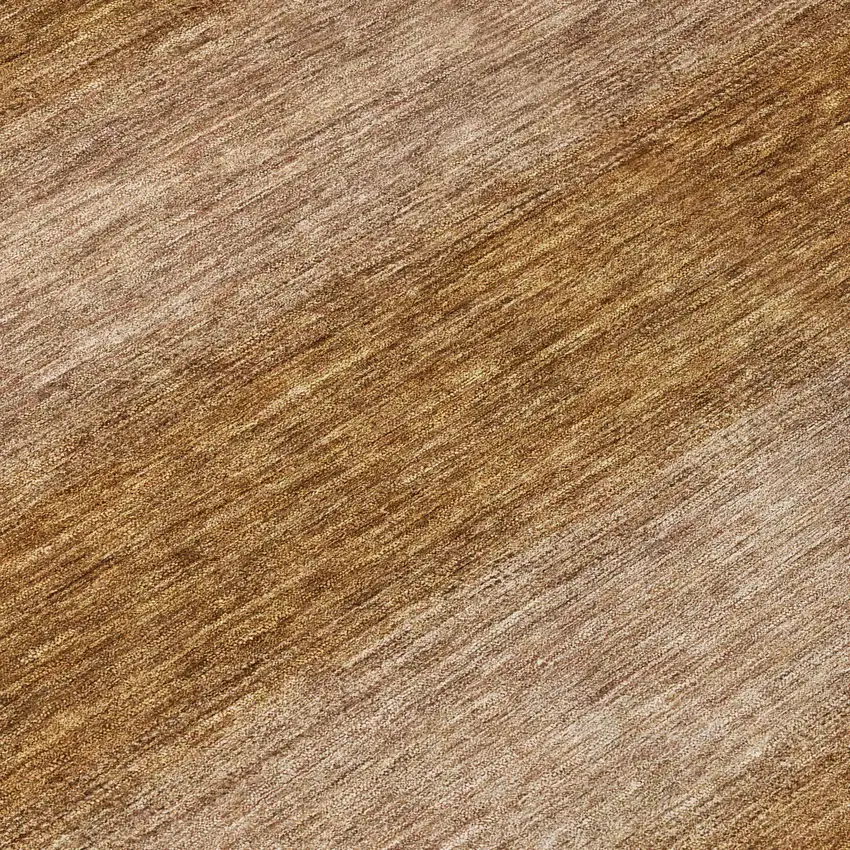 Brown And Khaki Striped Washable Indoor Outdoor Area Rug Photo 7