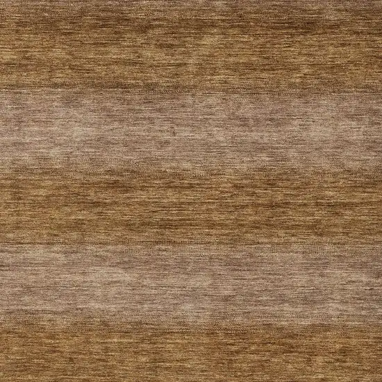 Brown And Khaki Striped Washable Indoor Outdoor Area Rug Photo 4