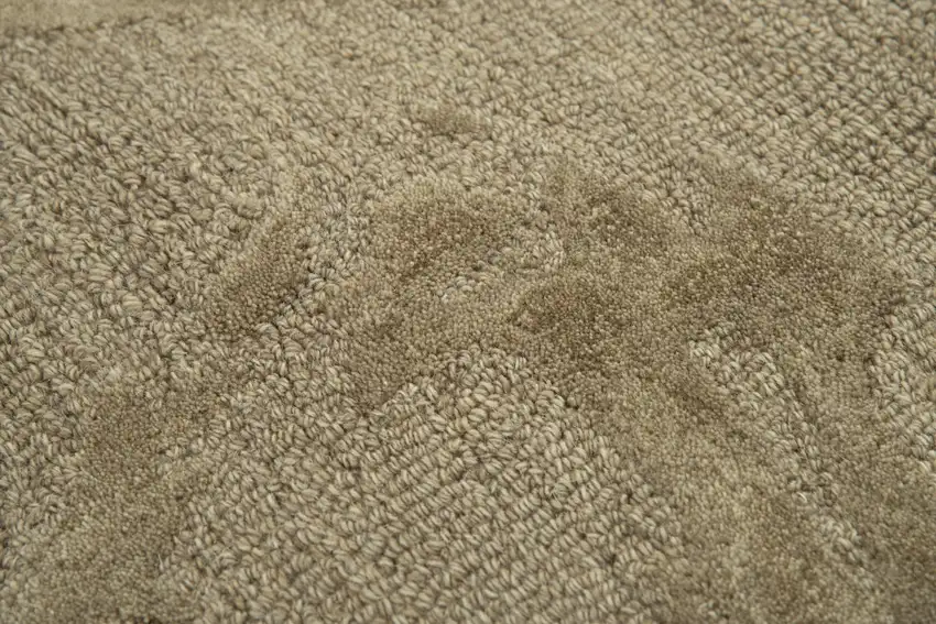 Brown And Natural Wool Abstract Hand Tufted Area Rug Photo 4