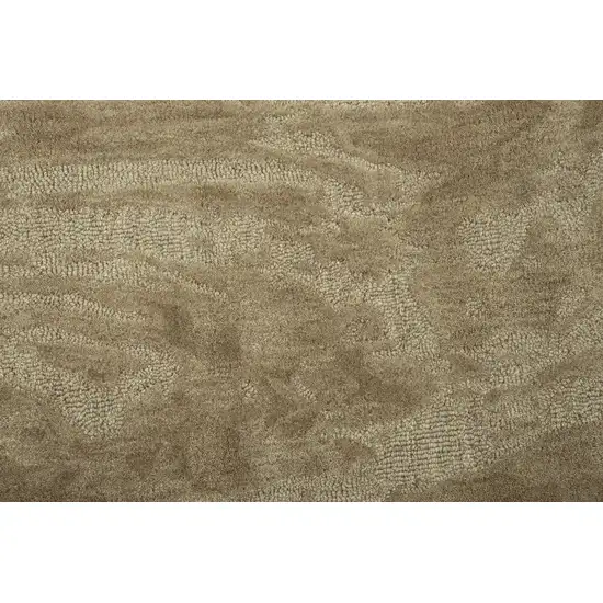 Brown And Natural Wool Abstract Hand Tufted Area Rug Photo 3