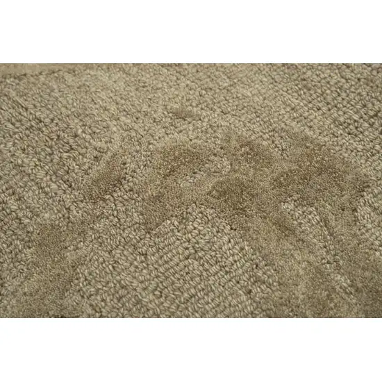 Brown And Natural Wool Abstract Hand Tufted Area Rug Photo 4