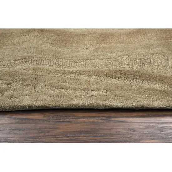 Brown And Natural Wool Abstract Hand Tufted Area Rug Photo 5