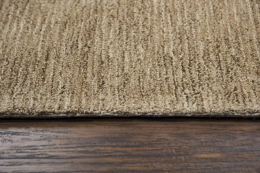 Brown And Natural Wool Hand Tufted Area Rug Photo 5