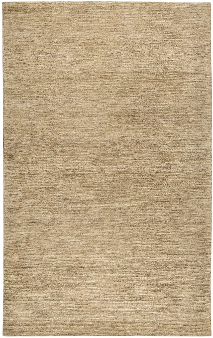 Brown And Natural Wool Hand Tufted Area Rug Photo 1
