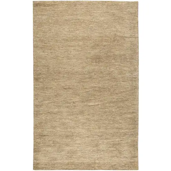 Brown And Natural Wool Hand Tufted Area Rug Photo 1