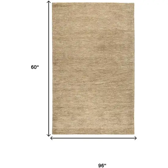 Brown And Natural Wool Hand Tufted Area Rug Photo 6