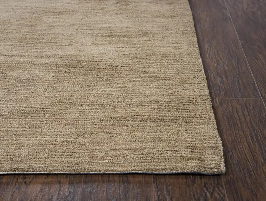 Brown And Natural Wool Hand Tufted Area Rug Photo 2