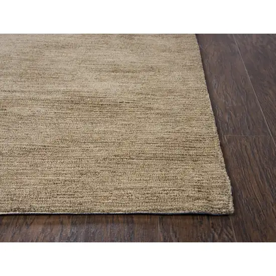 Brown And Natural Wool Hand Tufted Area Rug Photo 2