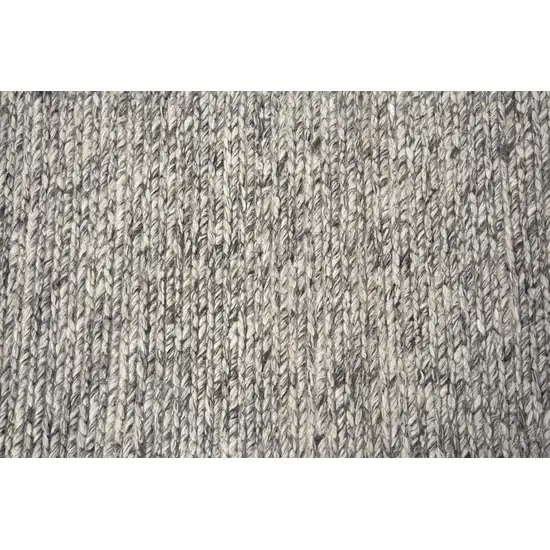 Brown And Natural Wool Hand Woven Area Rug Photo 4