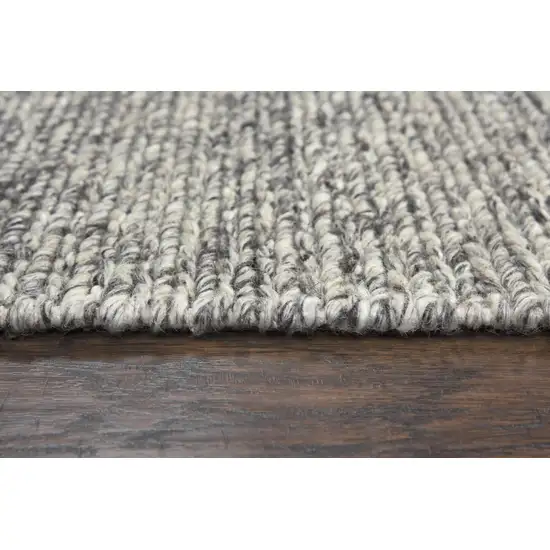 Brown And Natural Wool Hand Woven Area Rug Photo 5