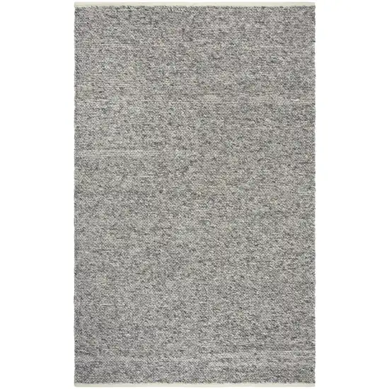 Brown And Natural Wool Hand Woven Area Rug Photo 1