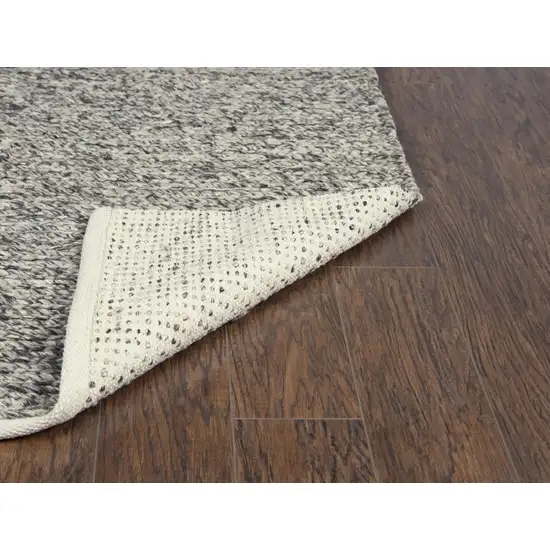 Brown And Natural Wool Hand Woven Area Rug Photo 6