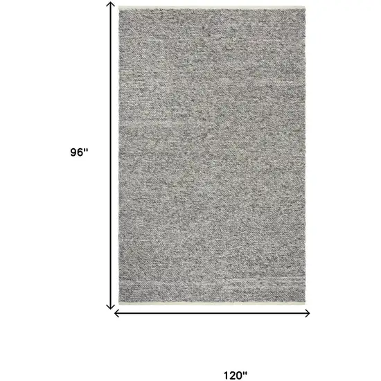 Brown And Natural Wool Hand Woven Area Rug Photo 7