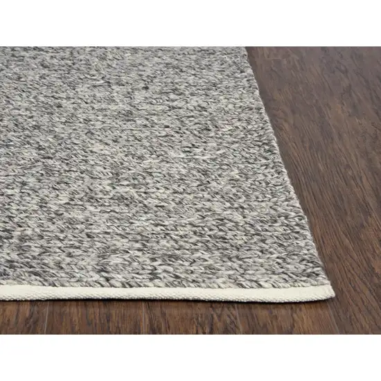 Brown And Natural Wool Hand Woven Area Rug Photo 2