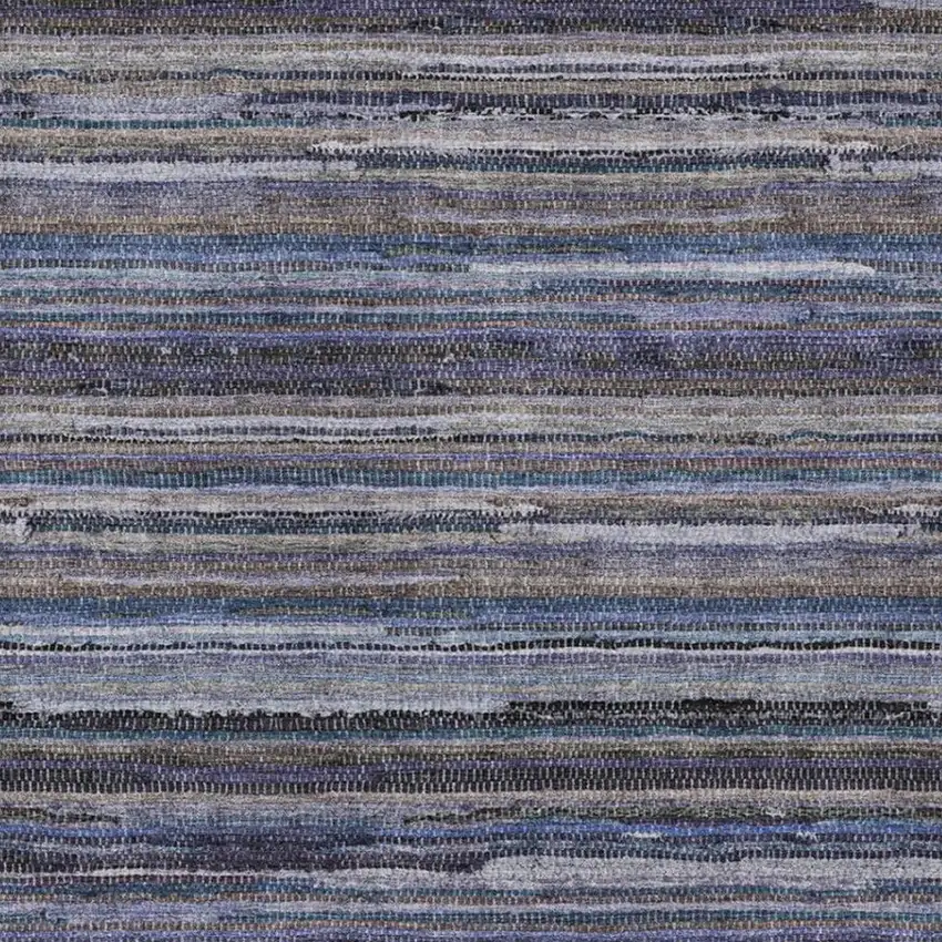 Brown And Plum Striped Washable Indoor Outdoor Area Rug Photo 3