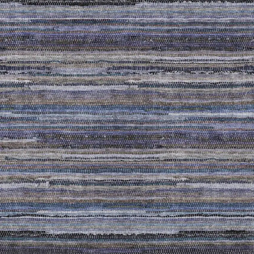Brown And Plum Striped Washable Indoor Outdoor Area Rug Photo 3