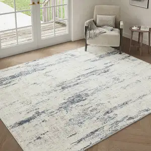 Photo of Brown And Red Floral Washable Area Rug