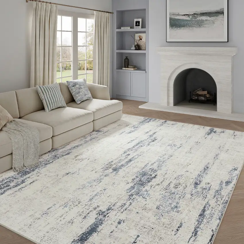 Brown And Red Floral Washable Area Rug Photo 1