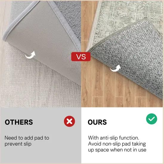 Brown And Red Floral Washable Area Rug Photo 9