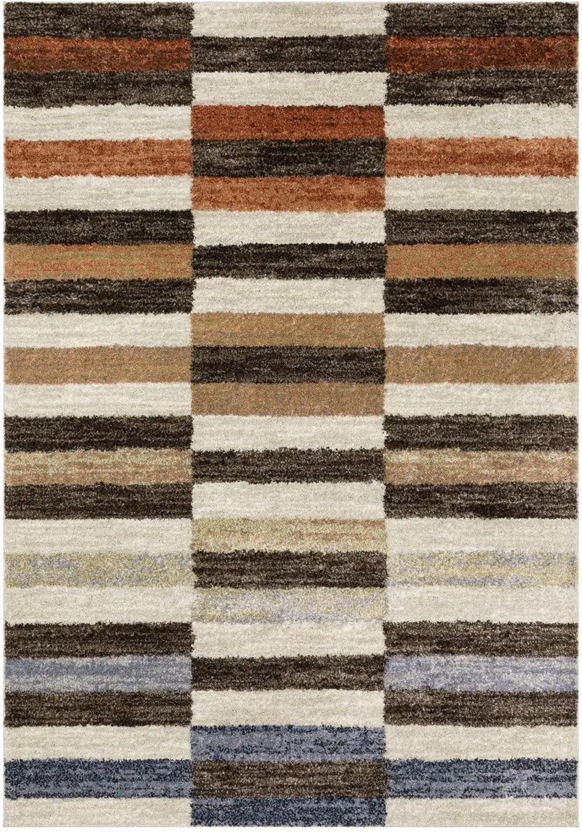 Brown And Rust Geometric Area Rug Photo 2