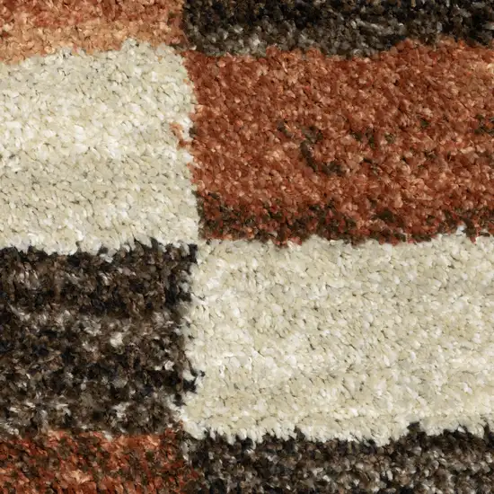 Brown And Rust Geometric Area Rug Photo 8
