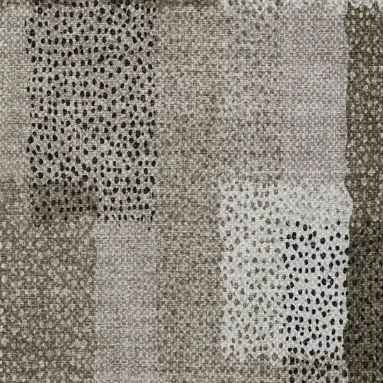 Brown And Silver Abstract Washable Indoor Outdoor Area Rug Photo 4