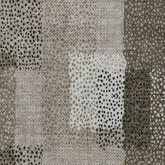 Brown And Silver Abstract Washable Indoor Outdoor Area Rug Photo 8