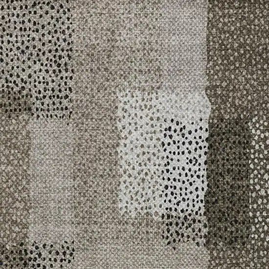 Brown And Silver Abstract Washable Indoor Outdoor Area Rug Photo 9