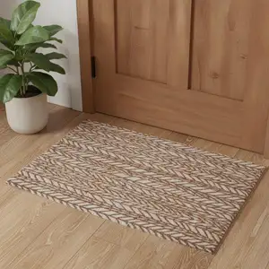 Photo of Brown And Tan Chevron Area Rug