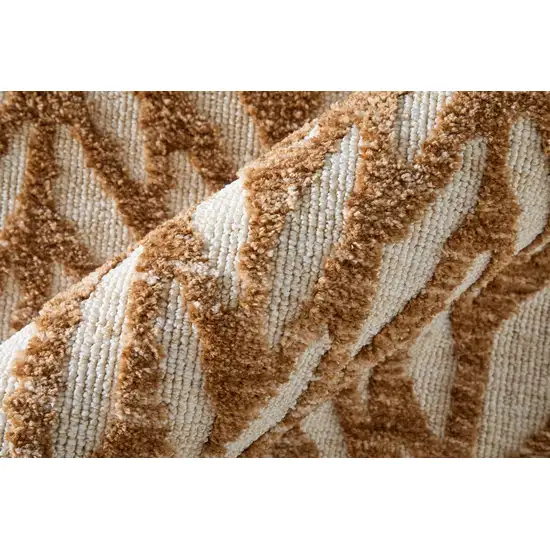 Brown And Tan Chevron Area Rug Photo 8