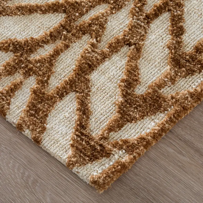 Brown And Tan Chevron Area Rug Photo 7