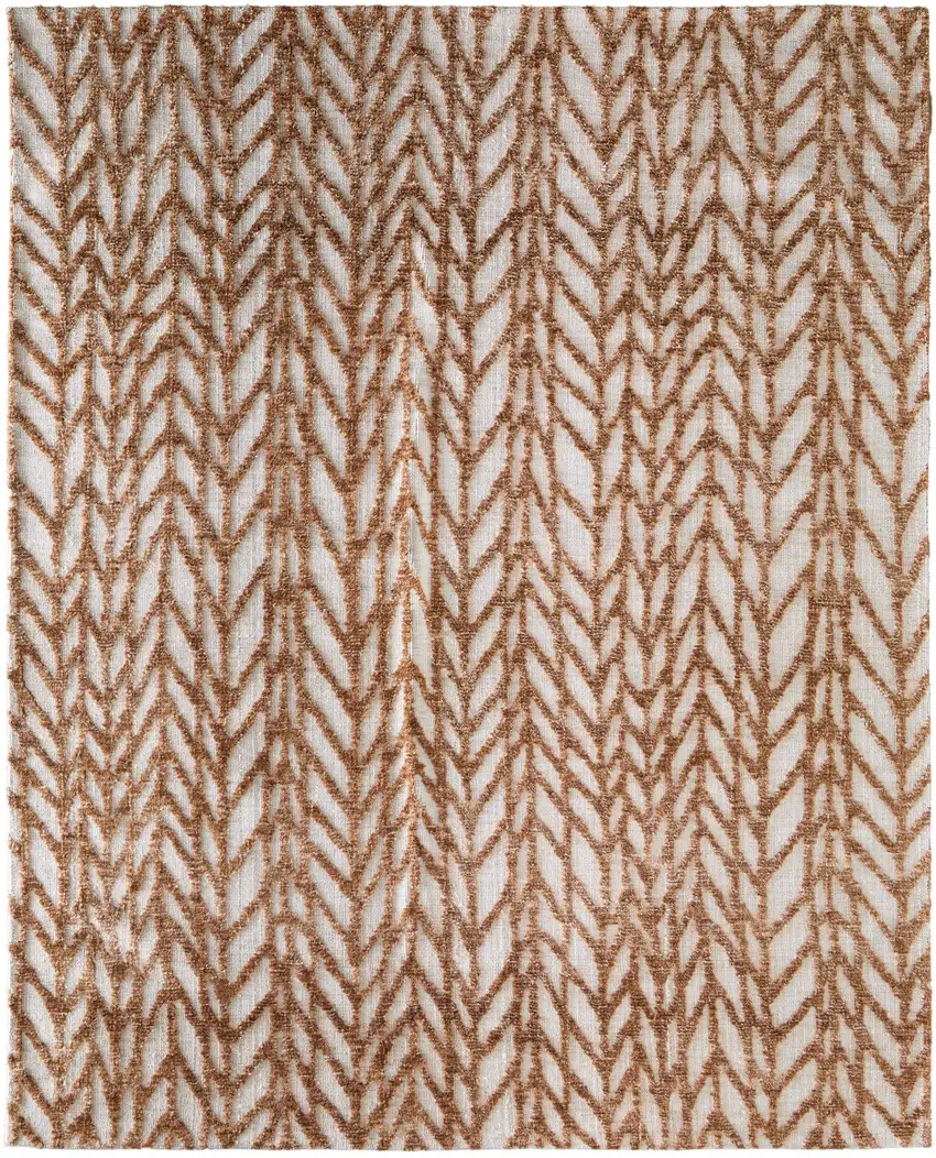 Brown And Tan Chevron Area Rug Photo 2
