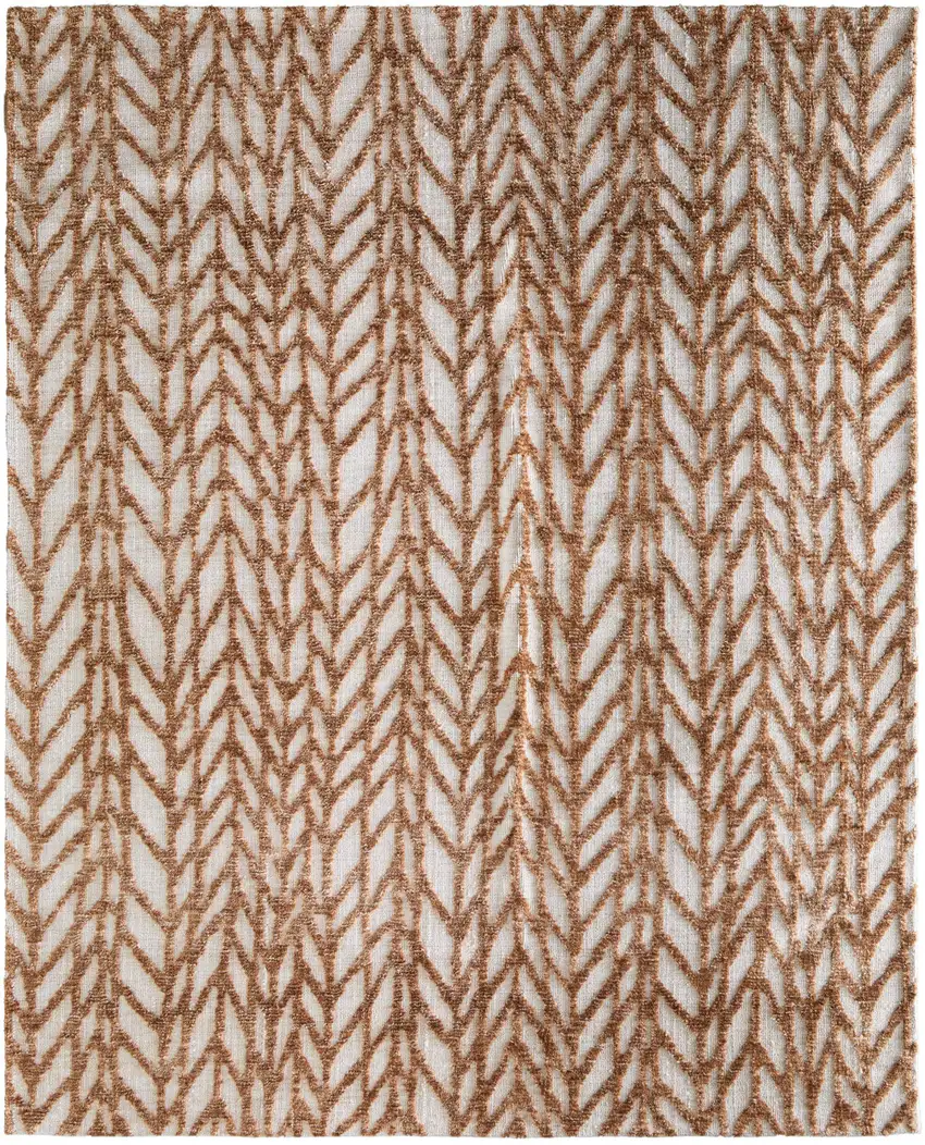 Brown And Tan Chevron Area Rug Photo 4
