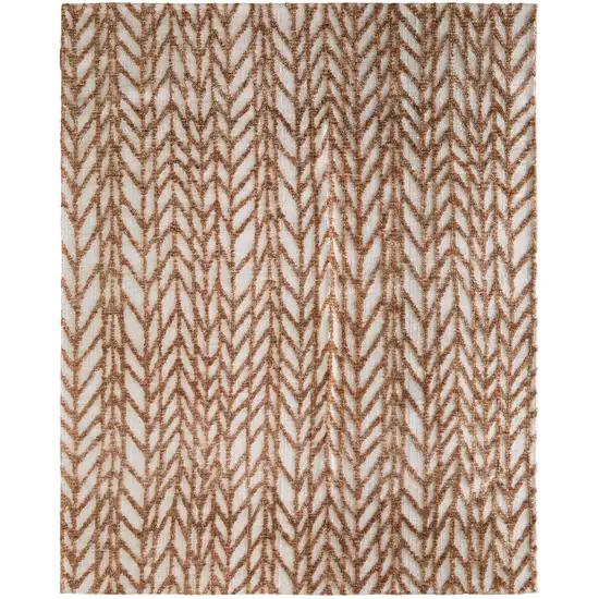 Brown And Tan Chevron Area Rug Photo 4