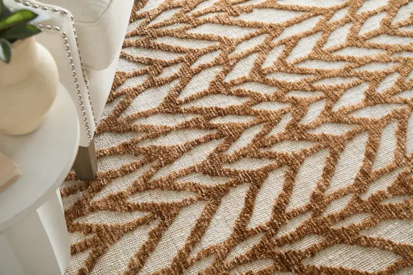 Brown And Tan Chevron Area Rug Photo 5