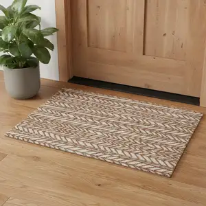 Photo of Brown And Tan Chevron Area Rug