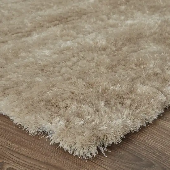 Brown And Tan Shag Hand Tufted Area Rug Photo 3
