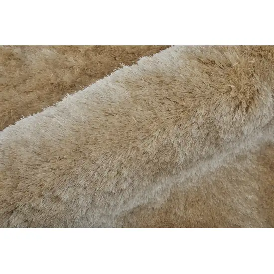 Brown And Tan Shag Hand Tufted Area Rug Photo 4