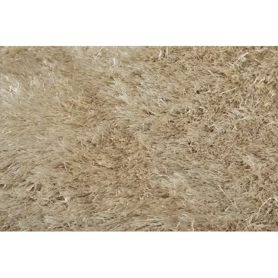 Brown And Tan Shag Hand Tufted Area Rug Photo 5