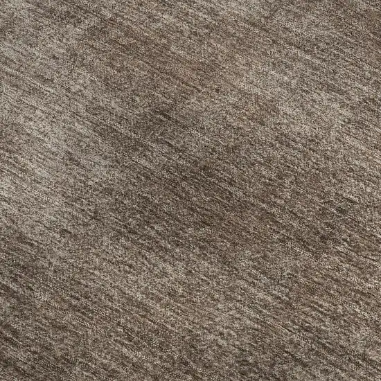 Brown And Taupe Abstract Washable Area Rug With UV Protection Photo 3